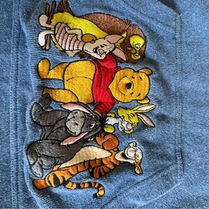 Winnie the Pooh Embroidered 3/4 zip hoodie
